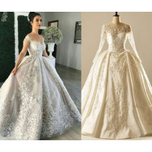 ОАЭ с длинным рукавом бальное платье свадебное платье